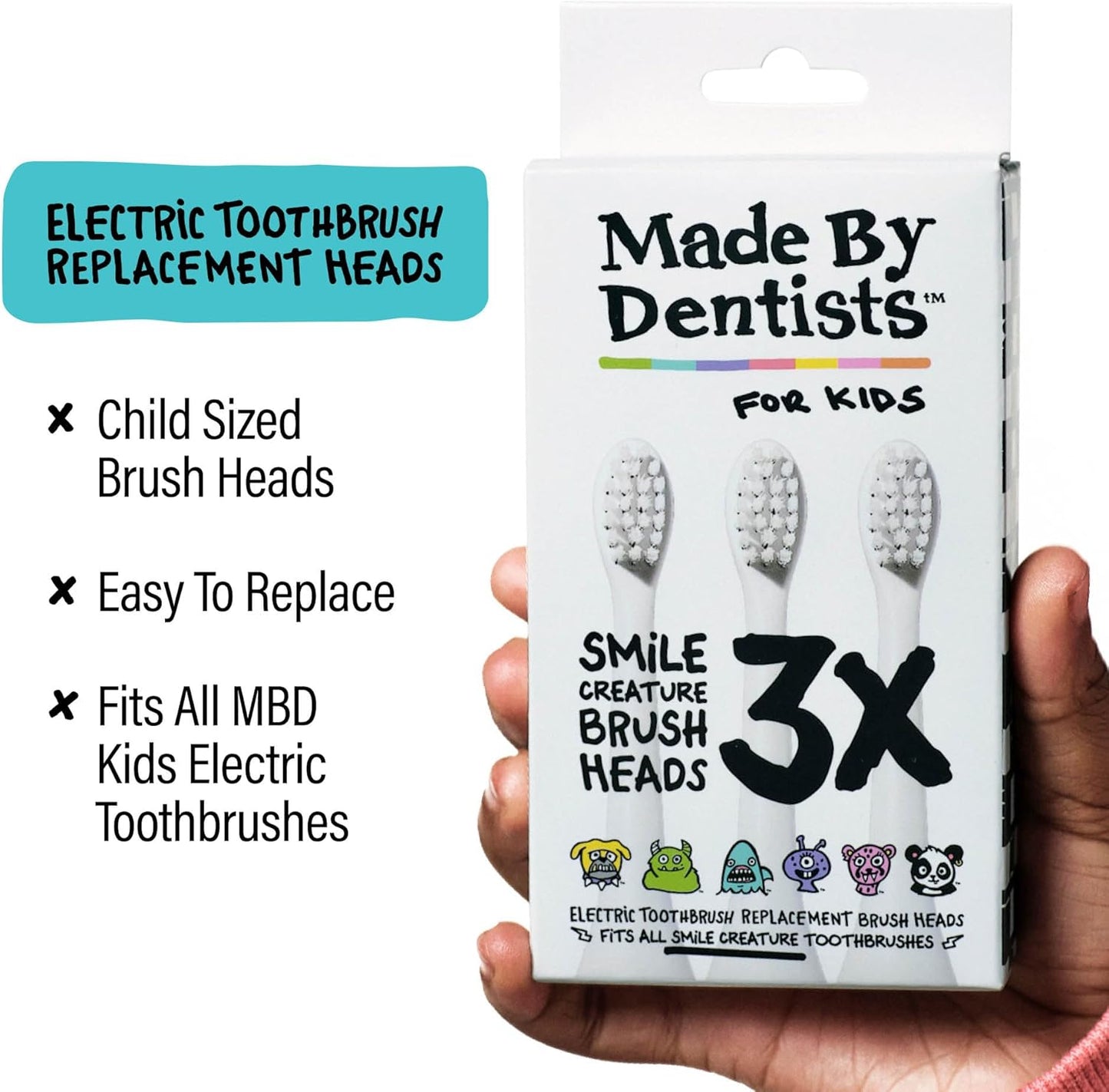 Made by Dentists Kids Electric Toothbrush - Rechargeable Vibrating Toothbrush with Timer, Includes 6 Replacement Heads, Halloween Gifts for Kids, Girls and Boys, Kid & Toddlers Age 2+, Shark