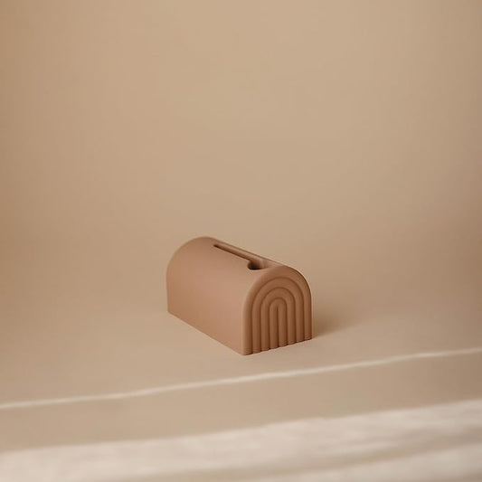 mushie Bath Spout Cover | Soft Silicone Bathtub Faucet Safety Guard for Kids | Universal Fit (Natural)