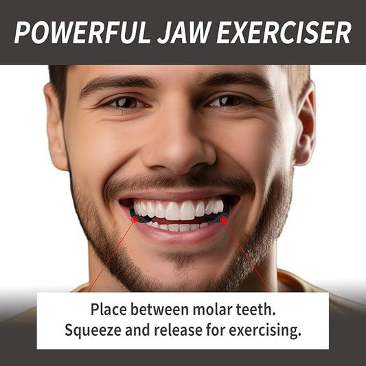 Jaw Exerciser - 3 Resistance Levels (6) Silicone Jawline Exerciser Tablets, Jawline Trainer for a More Contoured face!