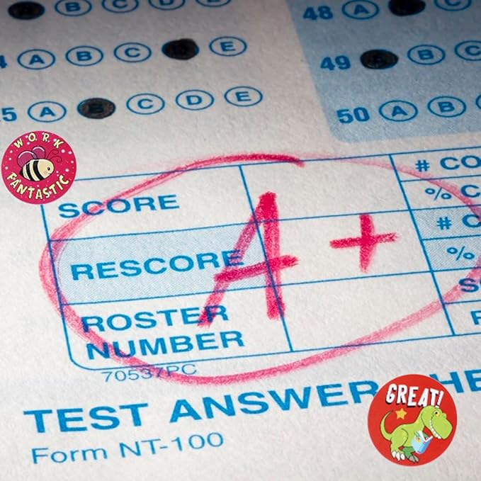 2000Pcs Reward Stickers, 4Rolls Animal Styles Teacher Motivational Sticker for School Classroom Supplies