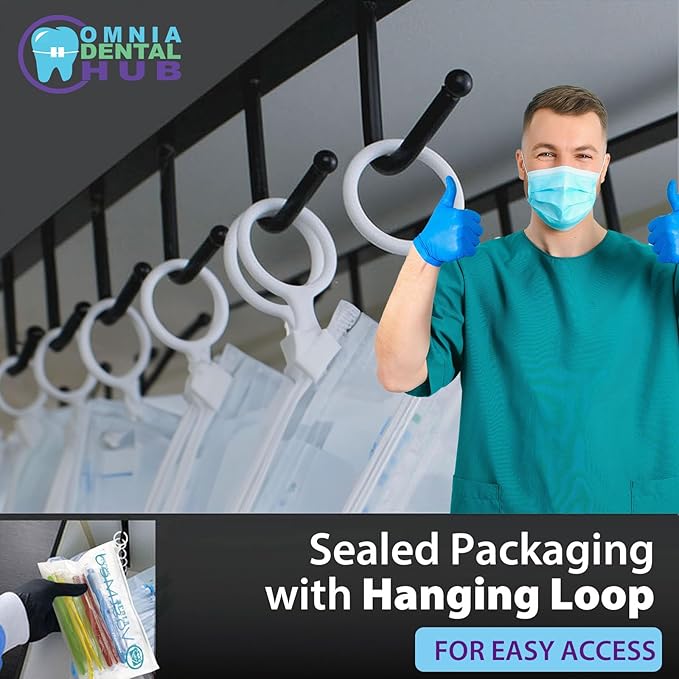 100 PCs Disposable Prepasted Toothbrushes by Omnia ONE | Convenient, Ready-to-Use, Hygienic – Perfect for Travel, Dental Offices, and On-The-Go Oral Care