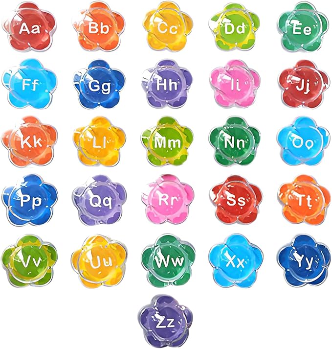 Bath Letters - 26 Pieces Floating Alphabet Set, Waterproof Educational Toys | Fun Learning Tools for Kids, Pool Beach and Bathtub Play, Early Education Entertainment Supplies, 5.5x5cm