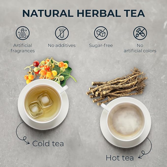 Natural Dandelion Root Tea with Solanum Trilobatum - 55 Count (+5 Tea Bags) - 5.15 oz, Bamboo Tong, Re-Steep Pure Herbal Tea Detox Blend for Strength Balance, Energy Support