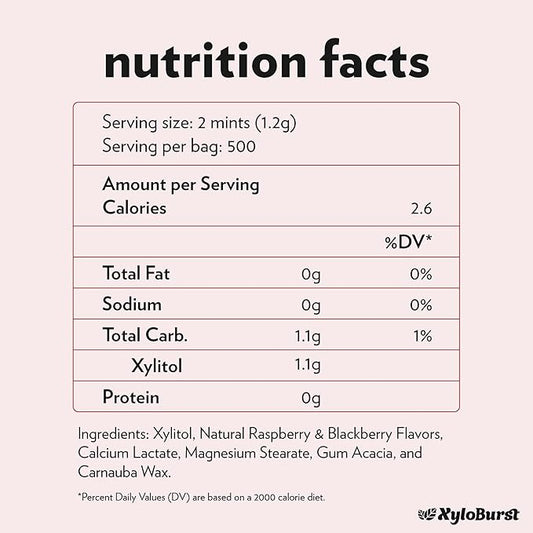Xyloburst - Xylitol Mints | Sugar Free Breath Mint for Oral Health | Gluten Free, Vegan, Keto Friendly | Aspartame Free Mints | Berry | 1000 Count Bag