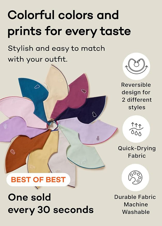 Konny Baby Bibs Set, 360 ° Rotate, Soft and Absorbent Bandana Drooling for Boys Girls baby Essentials