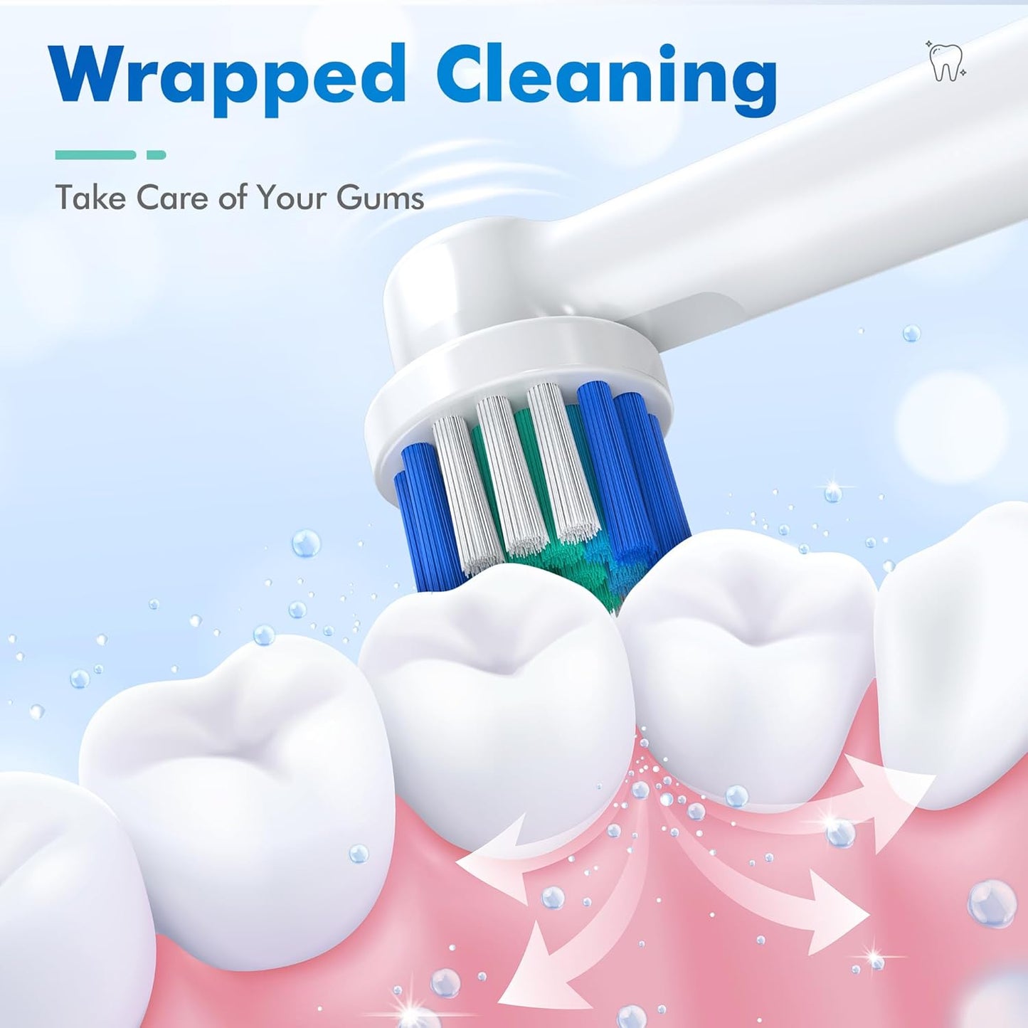 Replacement Toothbrush Heads Compatible with Oral-B Braun, Pack of 8 Professional Precision Clean Electric Toothbrush Replacement Heads for Oral-b 7000, Clean, Oral B Pro 1000, 9600, 500, 3000, 8000