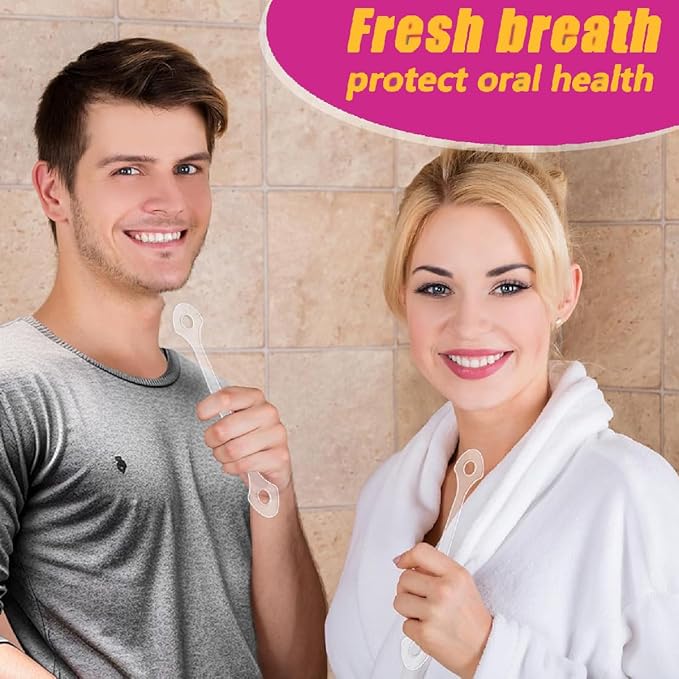 20 Count Disposable Tongue Scraper, Tongue Cleaner for Adults and Kids, Ergonomic plastic tongue scraper,Tongue Scrubber for Oral Care,Reduce Bad Breath,Promote Fresh Breath