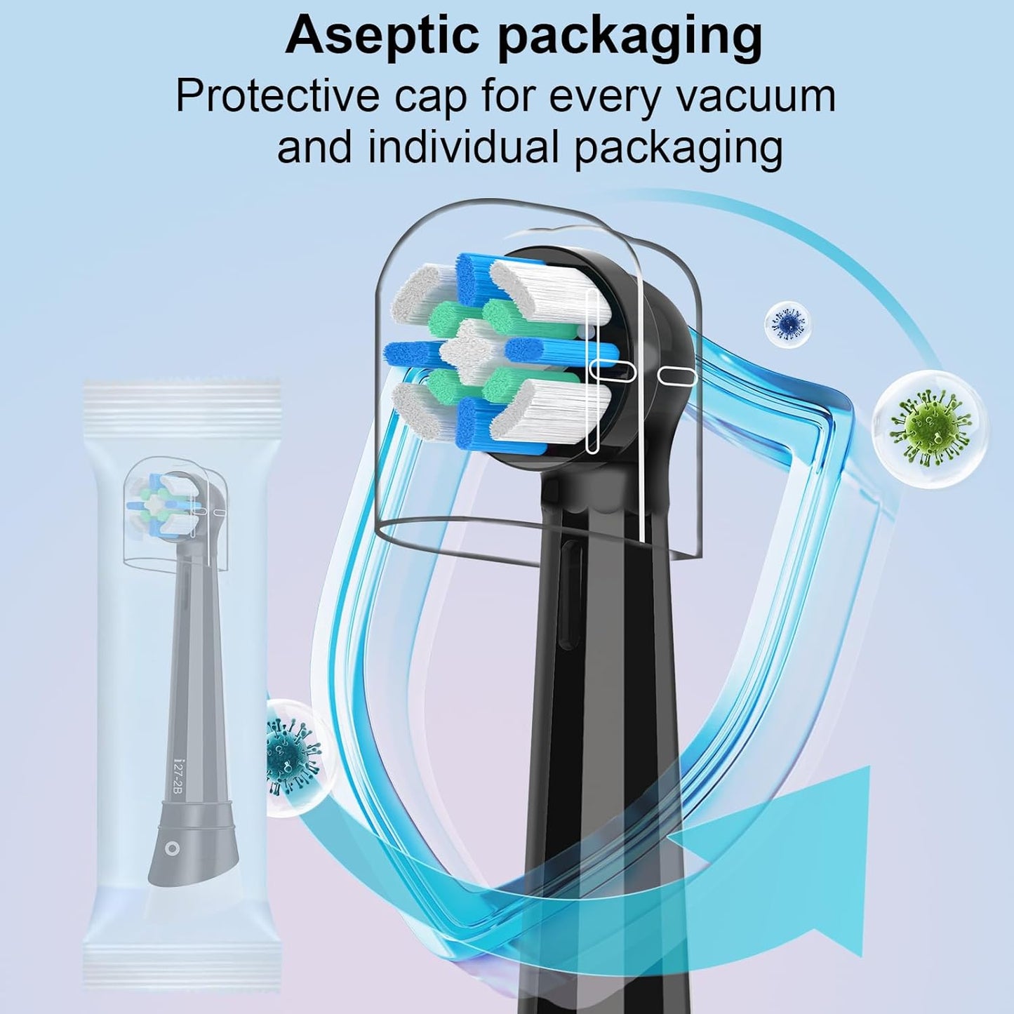 12pcs Replacement Heads Compatible with Oral B iO 3 4 5 6 7 8 9 10 Series Electric Toothbrush,Toothbrush Heads Compatible with Oral B iO Replacement Heads, Medium Bristles for Effective Cleaning