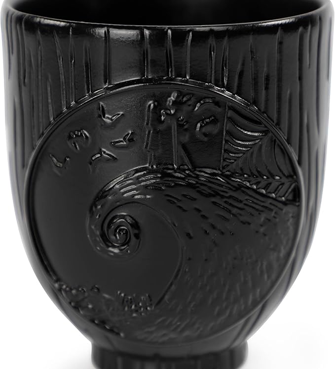 Jay Franco Disney Nightmare Before Christmas Tumbler - Black Resin Toothbrush/Pen Holder Features Jack & Sally - Bathroom Décor