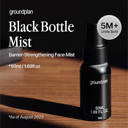 Black Bottle Mist - Facial Barrier with 80% Witch Hazel Water, Cica for Skin Barrier Repair, Recovery Mist for Sensitive Skin, Dewy Hydration, Korean Skin Care (1.69 fl oz)