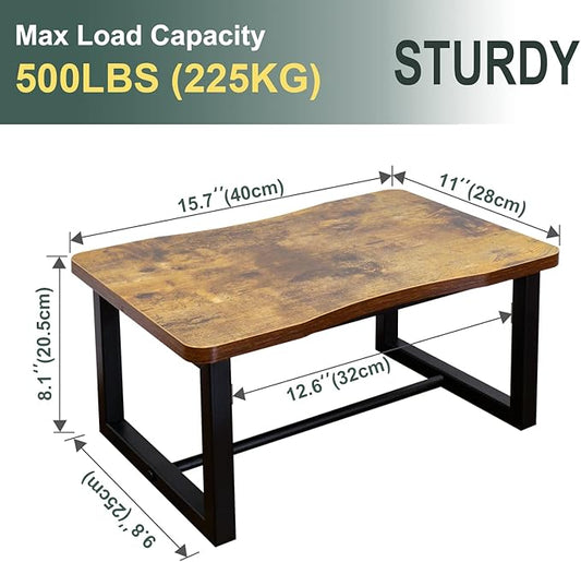 Wooden Step Stool,Stepping Stool for Adult & Kids,Wood One Step for Kitchen, Bedroom, Living Room, Bathroom Hold up to 500lbs