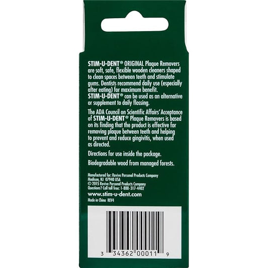 The Natural Dentist Stim-U-Dent Plaque Removers 24 Packs of 25 Picks/Pack (600 Picks) - Mint Flavor
