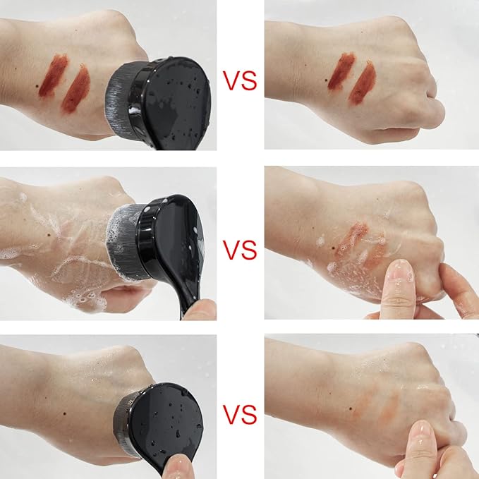 2 Pack Soft Bristle Facial Cleansing Brush for Deep Pore Cleaning, Face Exfoliating Scrub Brush for Face Cleansing Skincare Massaging (Black)