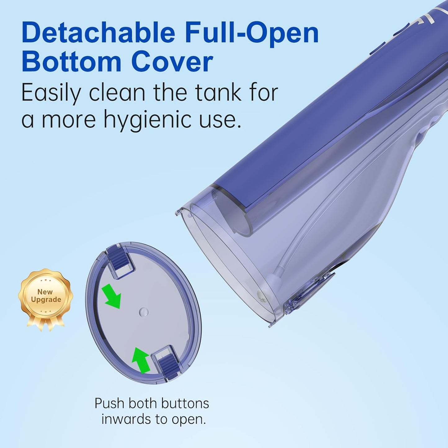 Water Dental Flosser Pick for Teeth: Cordless Rechargeable Oral Irrigator - 4 Modes IPX7 Waterproof 300ML Removable Tank Electric Dental Flossing Machine for Braces, Travel & Home Use (Dark Blue)