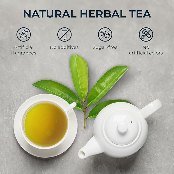 Soursop Graviola Leaf Tea Bags, 90 Count, Bamboo Tong Included, No Sugar Added, No Caffeine, Hoja De Guanabana, Re-Steep Morning Herbal Detox Tea for Relax, Refreshing & Pure Taste