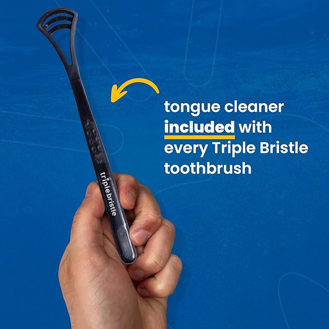 Triple Bristle Max Sonic | 3 Sided Toothbrush w/ 4 Modes | Dentist Created & Approved | Soft Charcoal Infused Nylon Bristles | Rechargeable & Waterproof