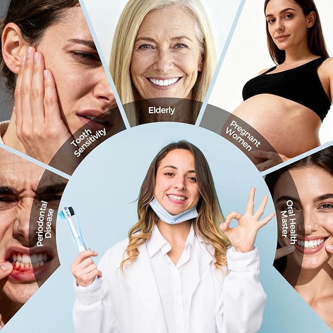 Morning Freshness Extra Soft Bristle Toothbrush with Charcoal & Silver Ions, 10000+ Ultra Soft Bristles for Sensitive Gums, Wide Head Soft Toothbrushes for Adults, Pregnant, Elderly, Braces (6 Pack)