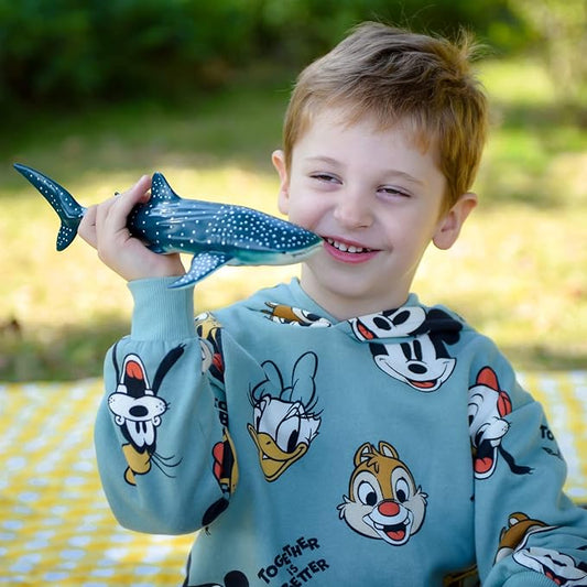 Gemini&Genius Whale Shark Hammerhead Shark Toys, Sea Animal Action Figures Ocean Model Toy Set for Play or Display, Gift, Educational, Role Play, Swim, Bath and Collection