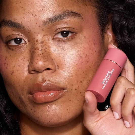 MCoBeauty - Baby Face Multiuse Cream Stick for Lips and Cheeks - Blush Stick in Coral Pearl Shade - Contains Moisturising Jojoba Seed Oil, Coconut Oil and More - Kitty