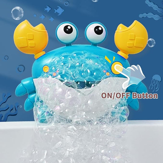 Deejoy Crab Bubble Bath Maker for The Bathtub,Blows Bubbles and Plays 12 Children’s Songs,Sing-Along Bath Bubble Machine Baby, Toddler Kids Toys Makes Great Gifts for 3 Years Girl Boy (Blue)