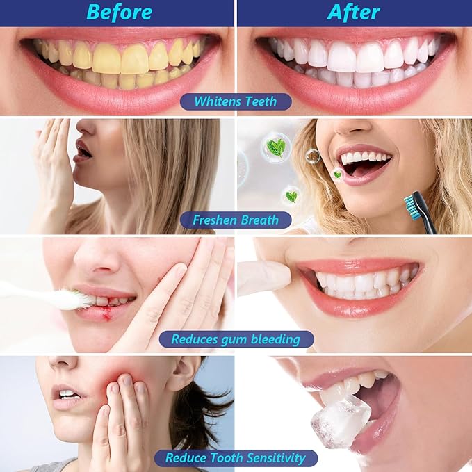 3 Pack Natural Whitening Fluoride Toothpaste,Whitening Toothpastes with Ocean Mint,Nano Hydroxyapatite Toothpaste, Appropriate for Sensitive Teeth - for Adult, Kids Oral Care,3 Oz Tubes