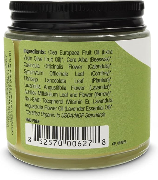 All Good Goop Organic Skin Care Recovery Balm - All Purpose Ointment w/Calendula, Lavender, Beeswax - Chafing Cream, Dry Skin Salve, Cracking Lip Moisturizer - Soothes, Hydrates & Calms - 4oz, 2-pack