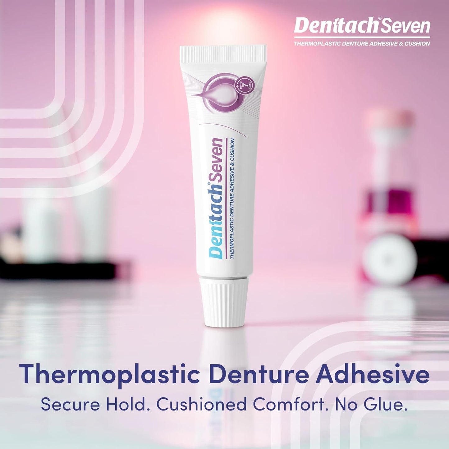 Denture Adhesive, Thermoplastic Denture Adhesive, Cushion and Reliner, Comfortable, Secure Denture Grip for Up to 7 Days, Non Glue, Zinc Free, Long Holding Denture Reliner (Pack of 5)