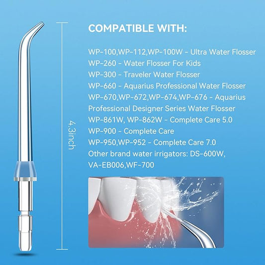 Replacement Tips for Waterpik Water Flosser Classic Jet Tips Waterpik' Replacement Parts and Other Oral Irrigators (6 Classic Jet Tips)