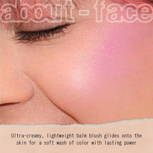 about-face Cheek Freak Blush Balm – Buildable Cream Blush with Hyaluronic Acid & Meadowfoam Seed Oil – Vegan, Cruelty-Free, Clean Beauty – 0.35 oz (Score – Pinky Lilac)