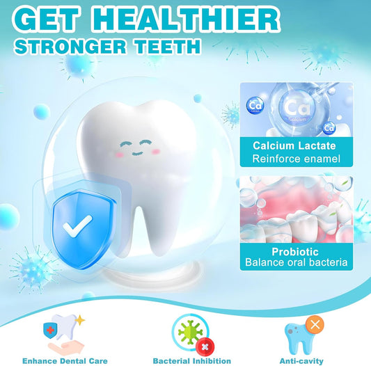 Kids Oral Spray, 3PCS Toddler Toothpaste Helper for Cavity Repair & Fresh Breath, Kids Probiotic Mouth Spray with Fluoride Free for Newborn to 12 Years 3 Flavors(Total 3.03fl oz)