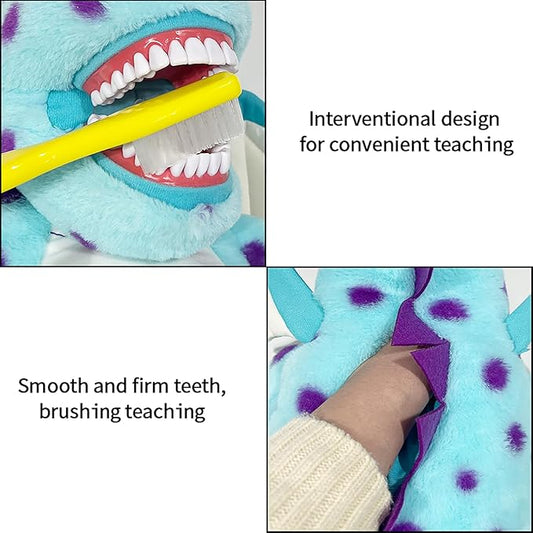 Tooth Fairy Plush Doll, Dental Plush Oral Health Presentation Puppet Dinosaur Tooth Fairy Dental Educational Plush Large Size Doll with Teeth for Kids Chidren Boys Girls