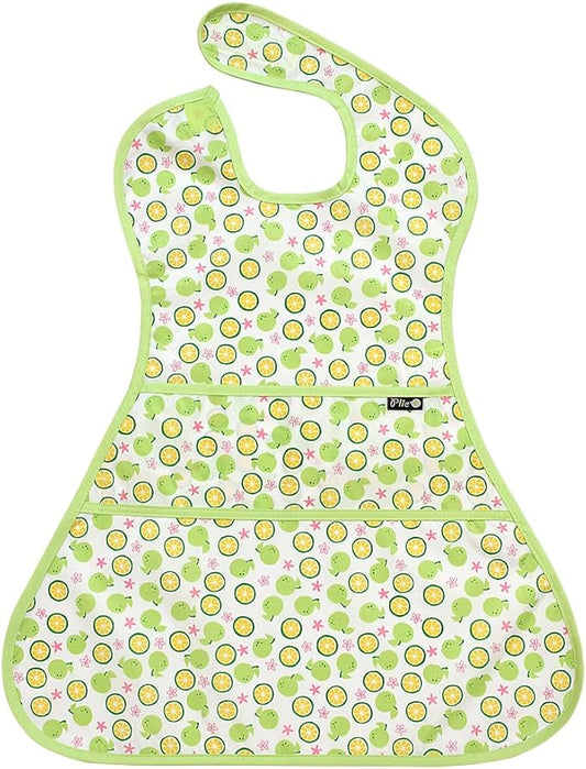 Full Coverage Waterproof Feeding Bib for Toddlers – Extra Long Apron Bib for Mealtime, Self-Feeding, High Chairn