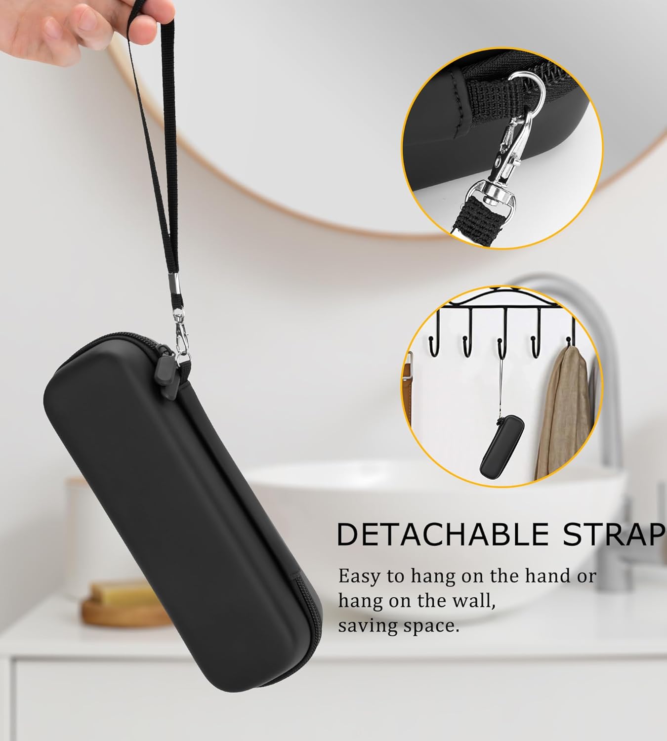 Stukcae Toothbrush Travel Case for Oral-B Pro 1000, 2000, 3000, 3500, Hard Shell Portable Carrying Electric Toothbrush Protection Case with Waterproof Grey Lining, Mesh Pocket for Accessories