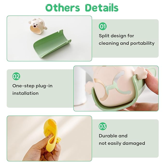 2 Pack Faucet Extender for Toddlers, Kids Sink Extender for Bathroom, Kitchen, Food Grade Silicone Faucet Extension, Baby Hand Washing Water Spout Extender Fits Standard & Gooseneck Faucet, Green*2