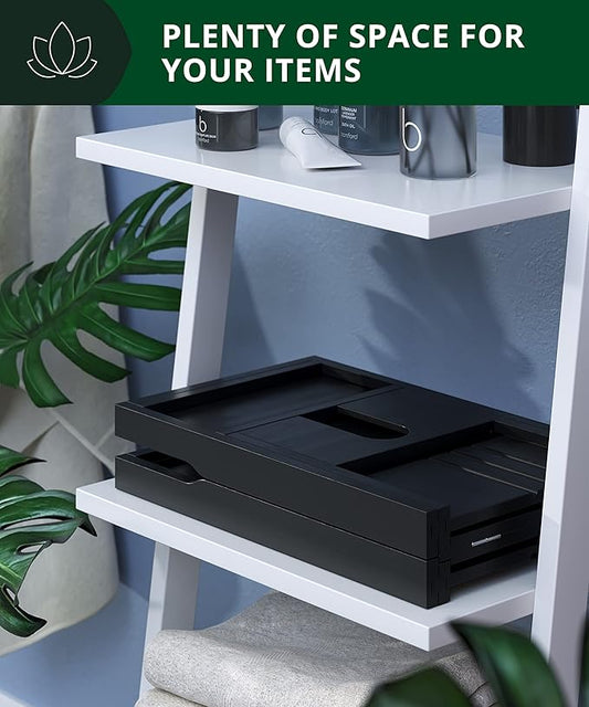 ROYAL CRAFT WOOD Premium Foldable Bathtub Tray - Wood Bath Tray for Tub, Bamboo Shelf, Expandable Bath Table Trays, Bathtub & Bathroom Accessories for New Home & Mothers Day & Birthday Gifts for Mom