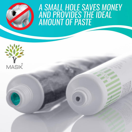 Masik Lemon Grass Natural Toothpaste is formulated for Sensitive Teeth. SLS-Free and Non-Fluoride with Dead Sea Salt to Gently Clean and Whiten Your Smile While Refreshing Your Breath - Pack of 3