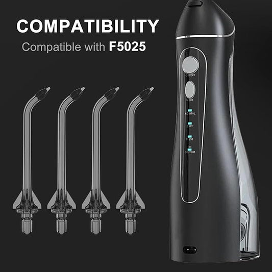 Replacement Heads for Nicwell Oralfree Water Flosser, Replacement Periodontal/Pocket Tips Oral Irrigator Jet Tip Compatible F5025/ FC159 Water Flosser