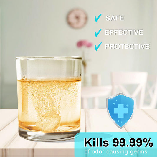 MySmile Retainer Cleaner with 120 Denture Cleaning Tablets, Quickly Remove Odors, Discoloration Stains & Plaque from Aligner, Mouth Guard, Night Guard and More Dental Appliances (Orange Flavor)