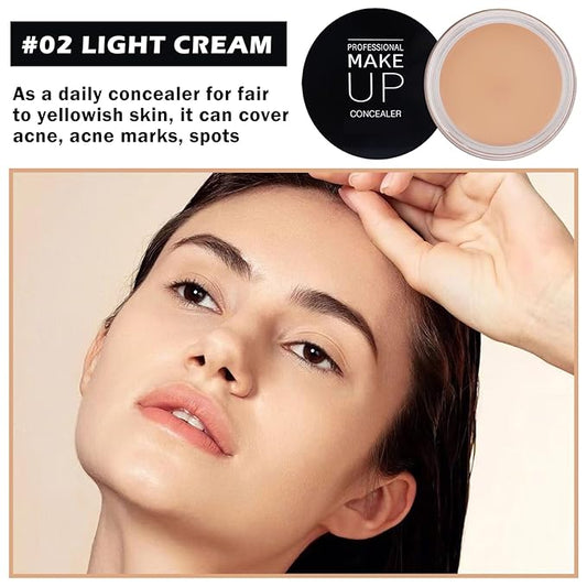 Under Eye Concealer for Dark Circles Color Corrector Pro Full Coverage Concealer de oieras Long-lasting Cover up Makeup -02 LIGHT CREAM