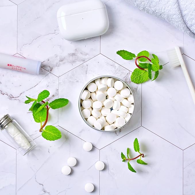 Chewable Toothpaste Tablets with Fluoride, 150 Pack - Travel Sized Oral Care, Eco Friendly Vegan Dental Tabs for Brushing - All Natural, SLS Free Ingredients for Adults - Peppermint Flavored