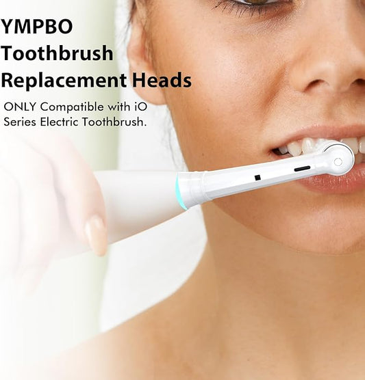 Pack of 6 Replacement Heads Compatible with Oral B iO 10 9 8 7 6 5 4 3 Series Electric Toothbrush, Medium Brush Heads, Black