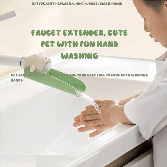 Faucet Extender for Toddlers & Kids – Cute Animal Design, Food-Grade Silicone, Fits Most Bathroom & Kitchen Sinks, Easy Install No Tools Needed (Shape-1)