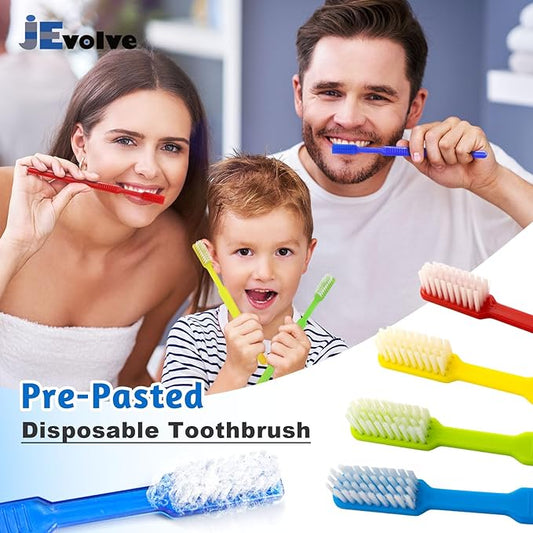 200 PCs Disposable Prepasted Toothbrush Convenient Travel Toothbrushes, Portable Oral Care, On-The-Go Cleaning, Easy Use, Travel Essentials, Eco-Friendly Toothbrushes