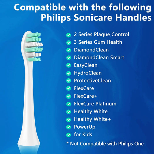 Replacement Toothbrush Heads for Philips Sonicare C2 Replacement Heads 10 Pack Vivena