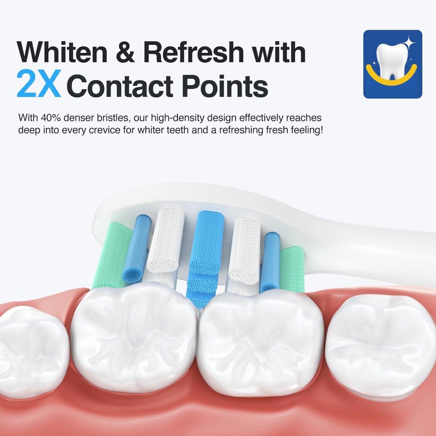 Electric Toothbrush Heads for Philips Sonicare Replacement Heads C1,C2,G2,4100,W,Replacement Brush Head Compatible with Phillips Sonicare Electric Toothbrushes C2,C1,G2,for Sonic Care Brush,6 Pcs