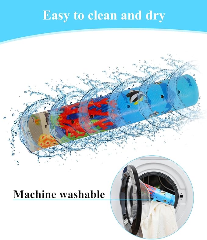 Bath Mat for Tub Non Slip, Machine Washable Anti-Slip Cartoon Baby Bathtub Shower Mat with Drain Holes and Suction Cups for Toddler & Kids (40 Inch x 16 Inch-Rectangular, Turtles)