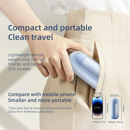 Water Dental Flosser - yayisheng, Portable Cordless Oral Irrigator 3 Modes & 150ML Pull-Out Type Detachable Tank, 6 Jet Tips, IPX7 Waterproof
