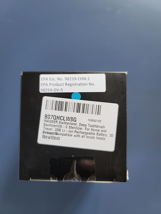 Wagner & Stern UV Toothbrush Sanitizer. Rechargeable Battery, 3D Design, Compatible with All Brush Heads.