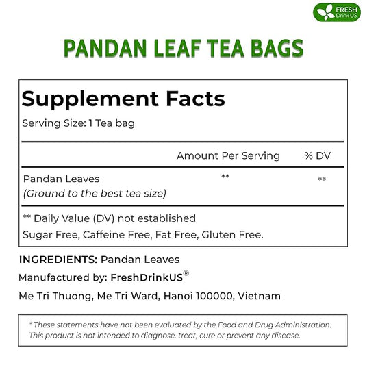 FreshDrinkUS Premium 135 Spearmint Tea Bags, 100% Natural & Pure Spearmint Leaves. Loose Leaf Herbal Tea. No Sugar, No Caffeine, No Gluten, Vegan