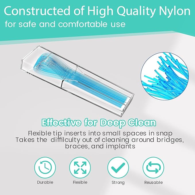 Floss Threaders 400 Count/4 Pack, with 2 Pack of 50M Mint-Flavored Waxed Dental Floss, for Braces, Bridges, Implants, Permanent Retainer